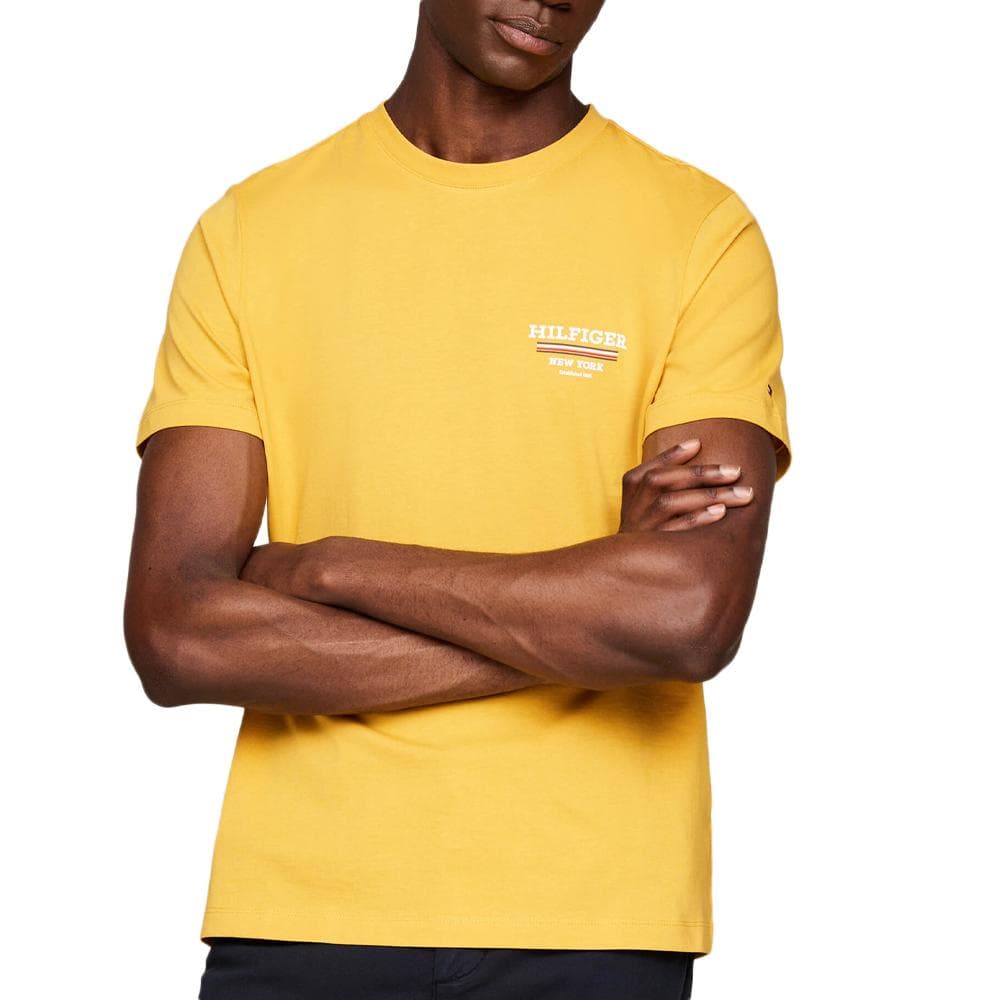 T-shirt Jaune Homme Tommy Hilfiger Global 1