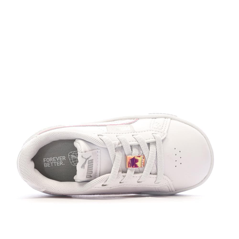 Baskets Blanc/Rose Fille Puma Jada Holo 4