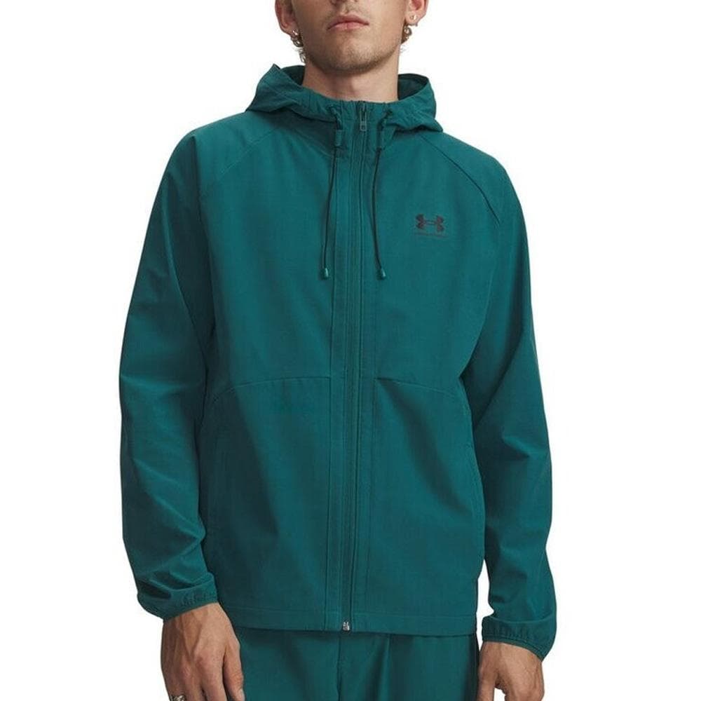 Veste de Pluie Verte Bleuté Homme Under Armour Ua Stretch 1