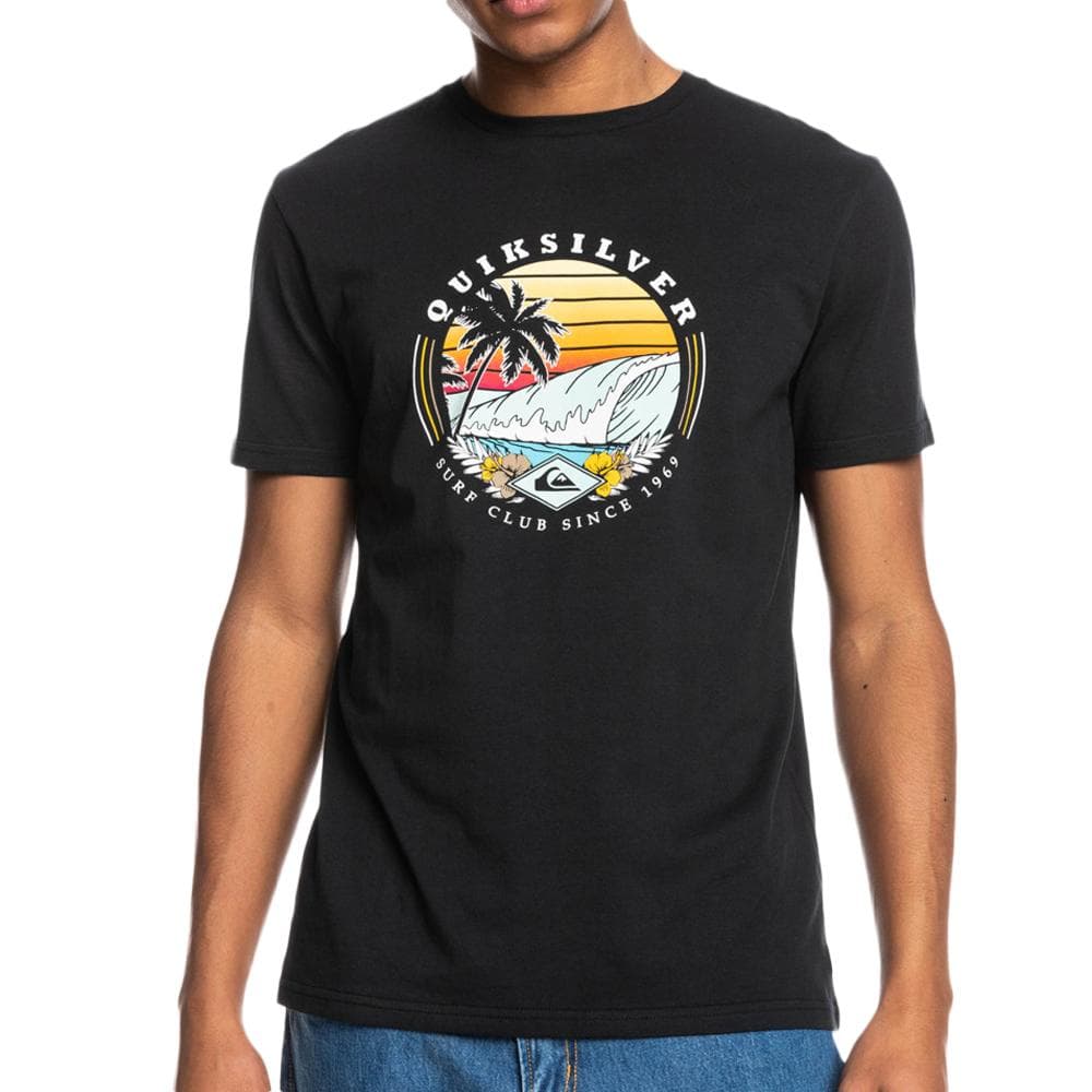T-Shirt Noir Homme Quiksilver Qssurfclub 1
