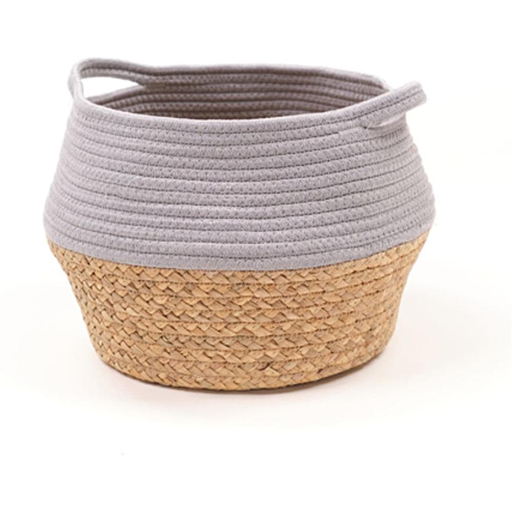 Panier Rond en Corde Gris 1