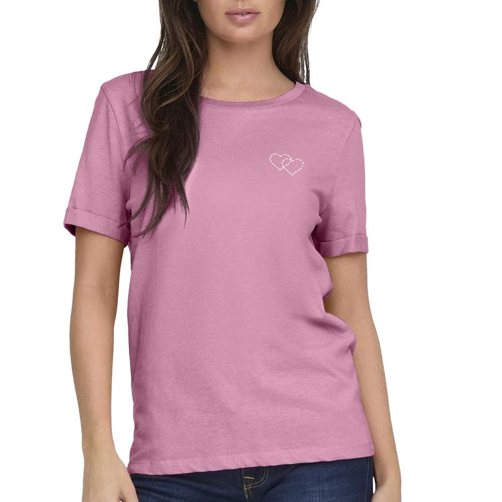 T-shirt Rose/Blanc Femme JDY Kitty 1