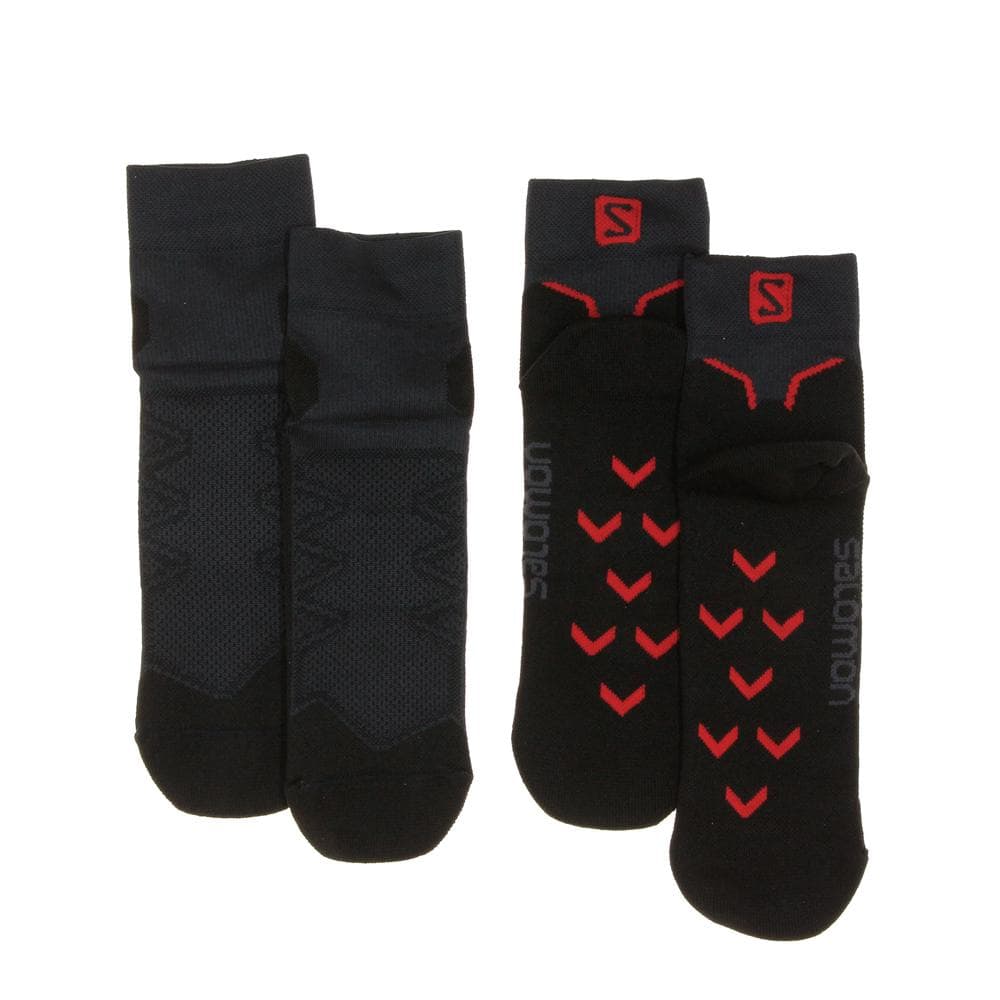 X2 Paires de Chaussettes Noir/Rouge Salomon Active 2p 1