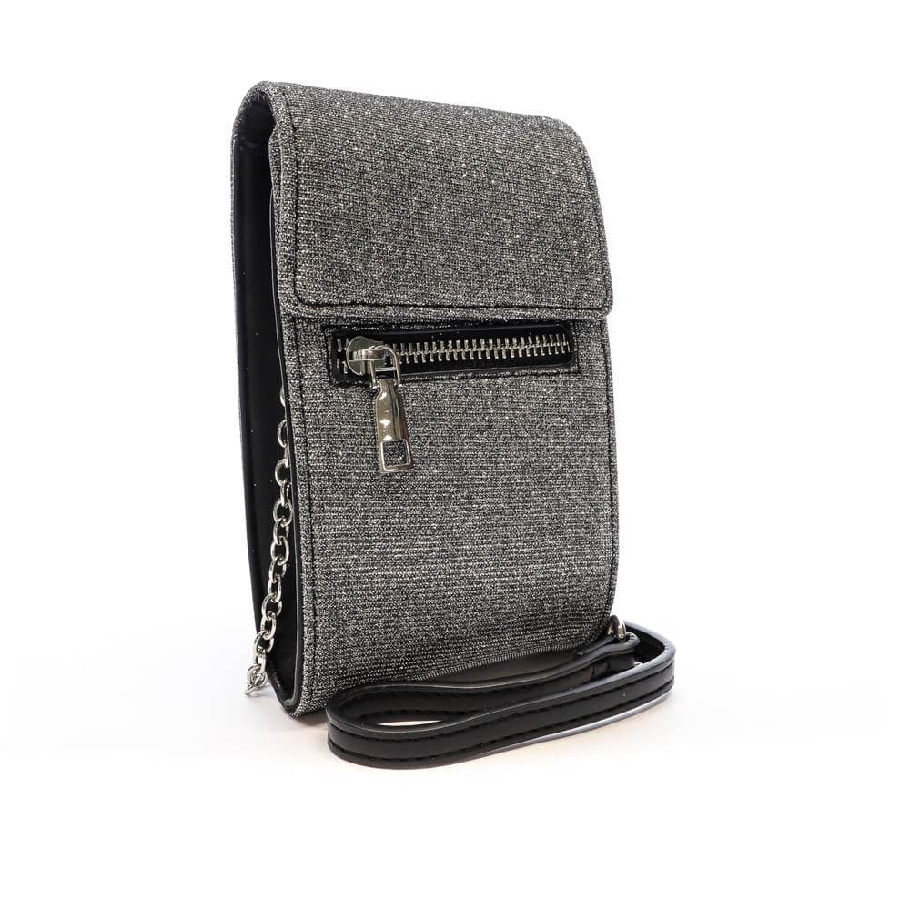 Sac Téléphone Gris Argenté Femme Morgan POCKY 2