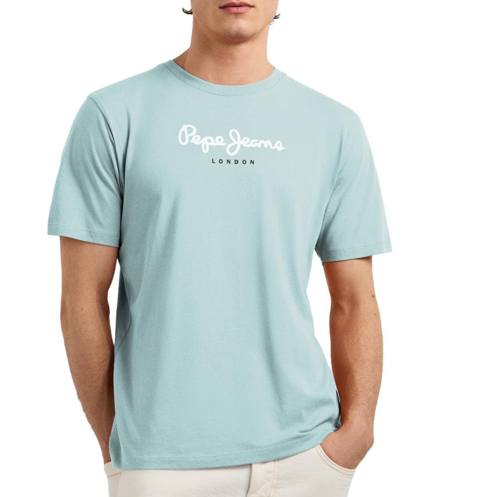 T-Shirt Bleu Pastel Homme Pepe jeans Eggo 1