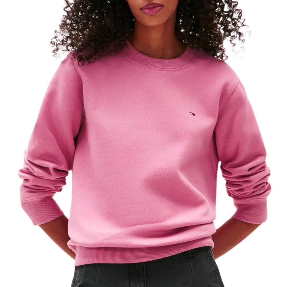 Sweat Rose Femme Tommy Hilfiger Flag Crew1 1