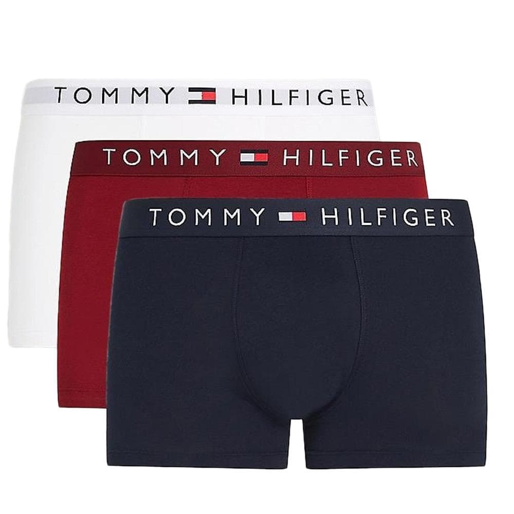 X3 Boxers Bordeaux/Blanc/Marine Homme Tommy Hilfiger UM0UM03181 1