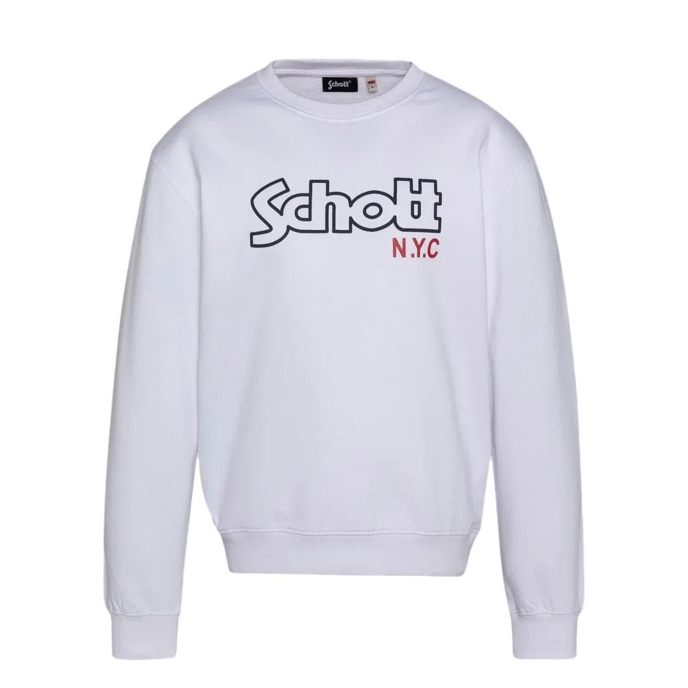 Sweat Blanc Homme Schott Stanley 1