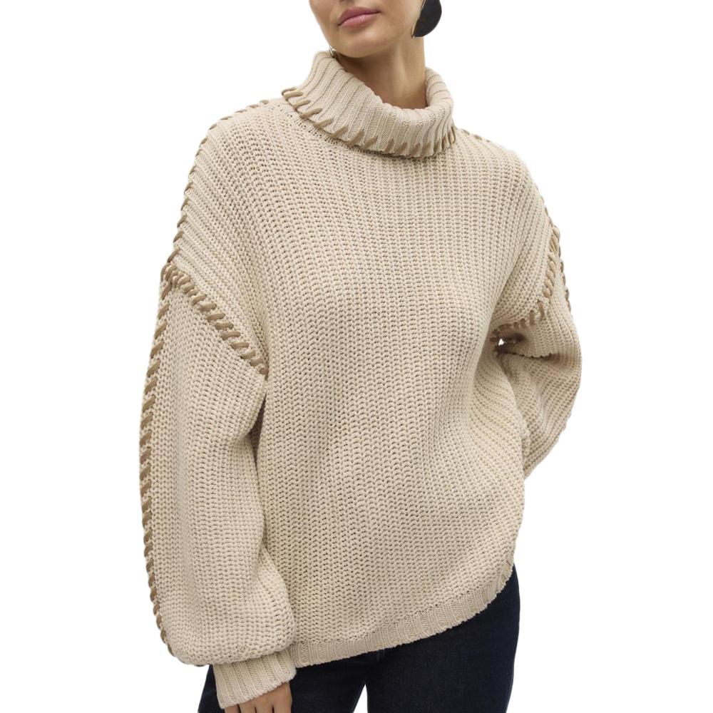 Pull Beige Femme Vero Moda Newcream 1