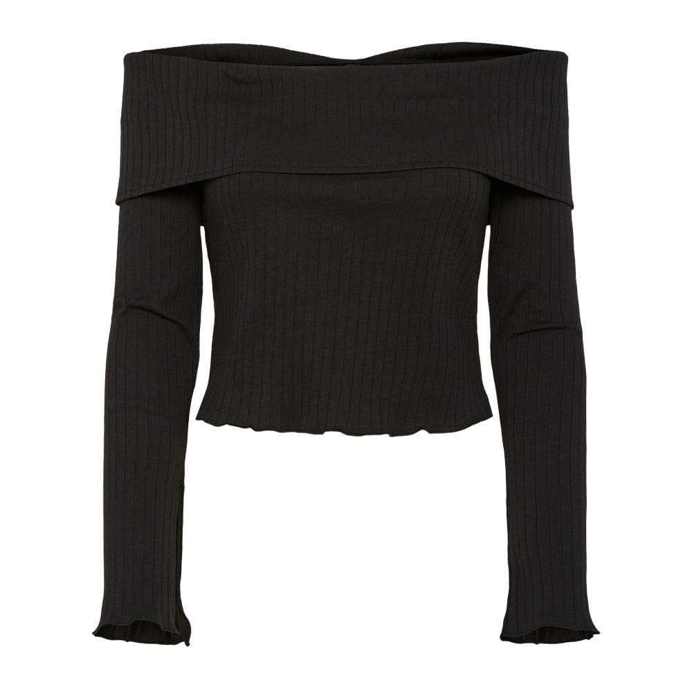 T-Shirt Noir Femme Pieces Jazmine 1