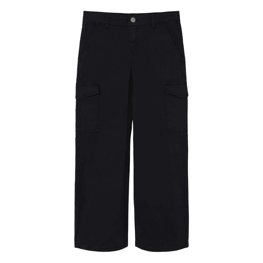 Pantalon en Toile Noir Fille Name it Wide Twill 3