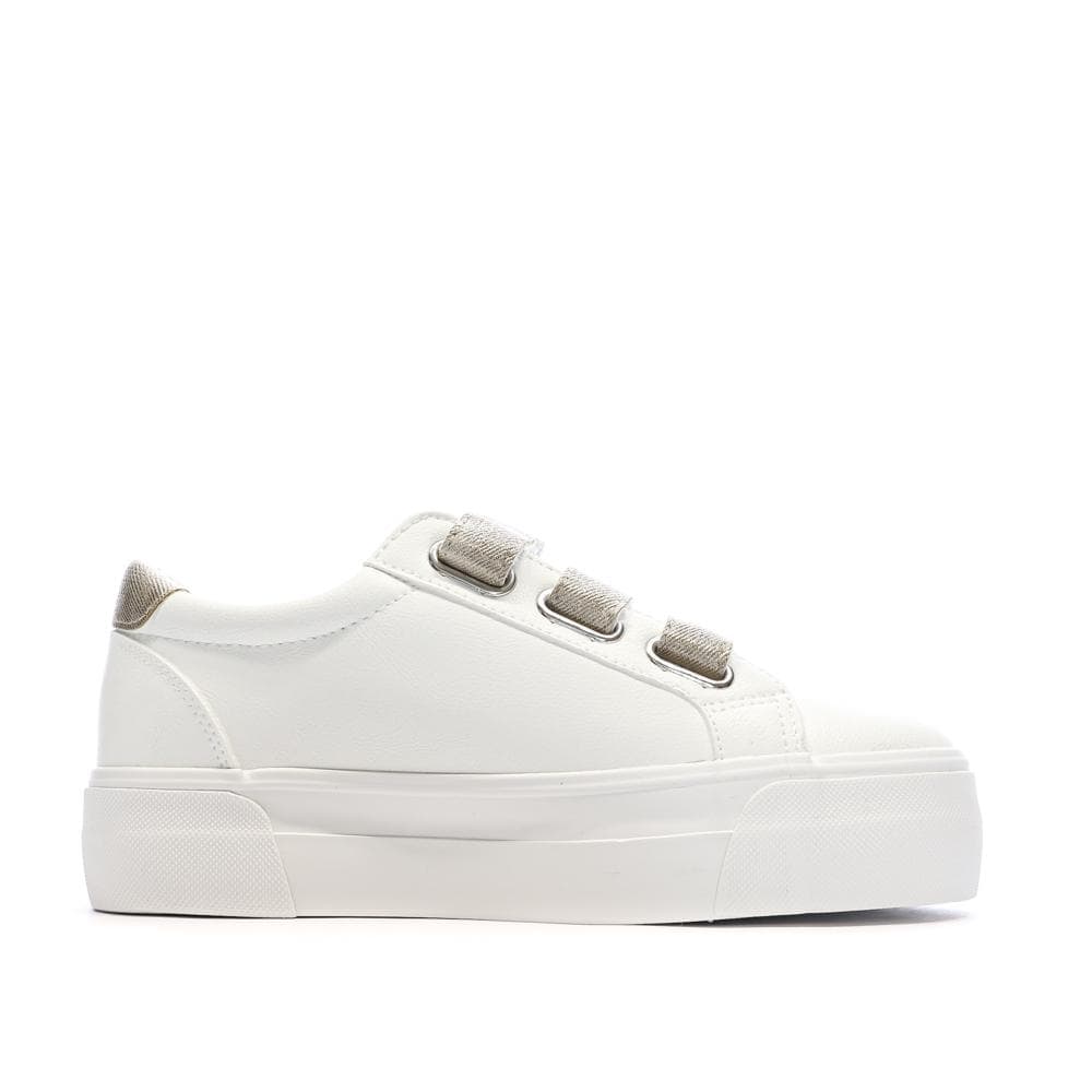 Baskets Blanche/Doré Plateforme Femme Kaporal Clovia 2