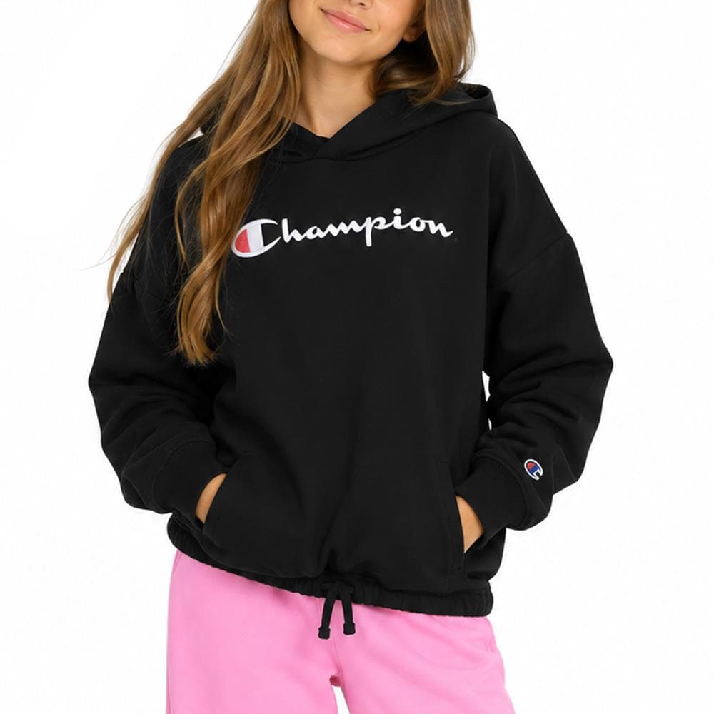 Sweat Noir Fille Champion Hoodie 1