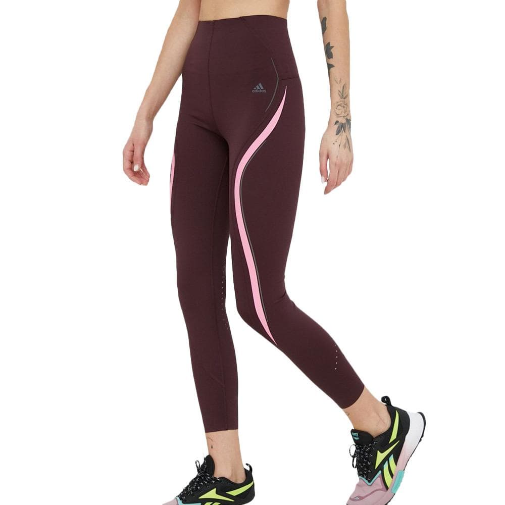 Legging de Sport Bordeaux Femme Adidas Luxe 1