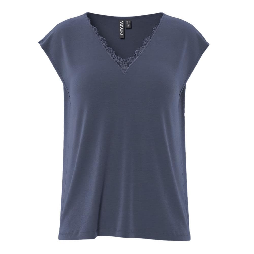 T-Shirt Marine Femme Pieces Kamala 1