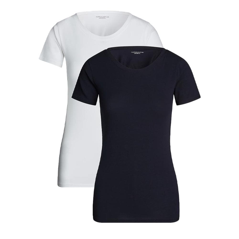 Lot de 2 T-shirts Blanc/Marine Femme Tommy Hilfiger Sky 1