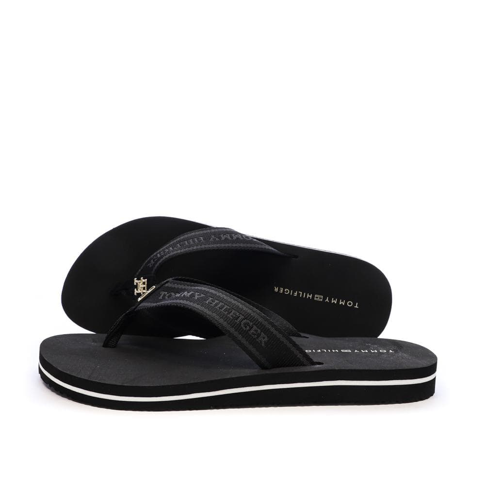Tongs Noires Homme Tommy Hilfiger Webbing 1