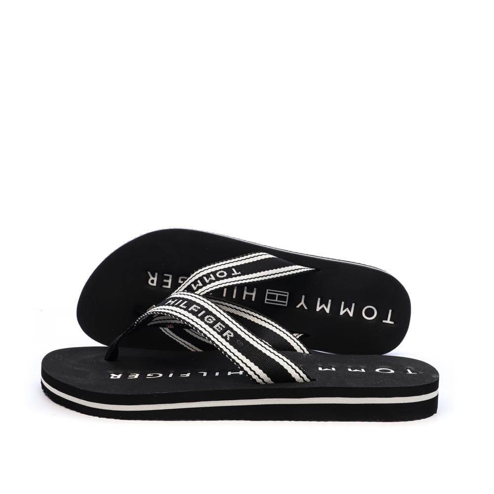 Tongs Noir Femme Tommy Hilfiger Webbing Summer 1