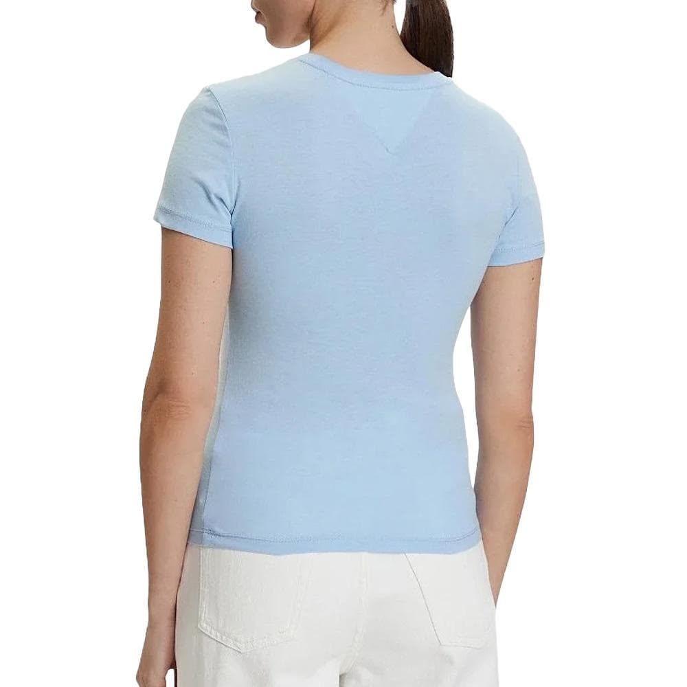 T-shirt Slim Bleu Femme Tommy Hilfiger Linear 2