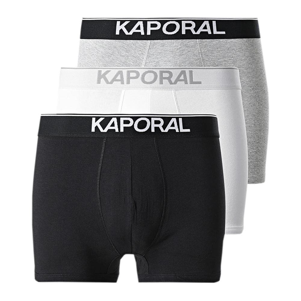 Lot x3 Boxers Gris/Noir Homme Kaporal QUADMH 1