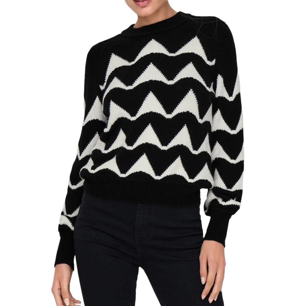 Pull Noir/Beige Femme JDY Tina 1