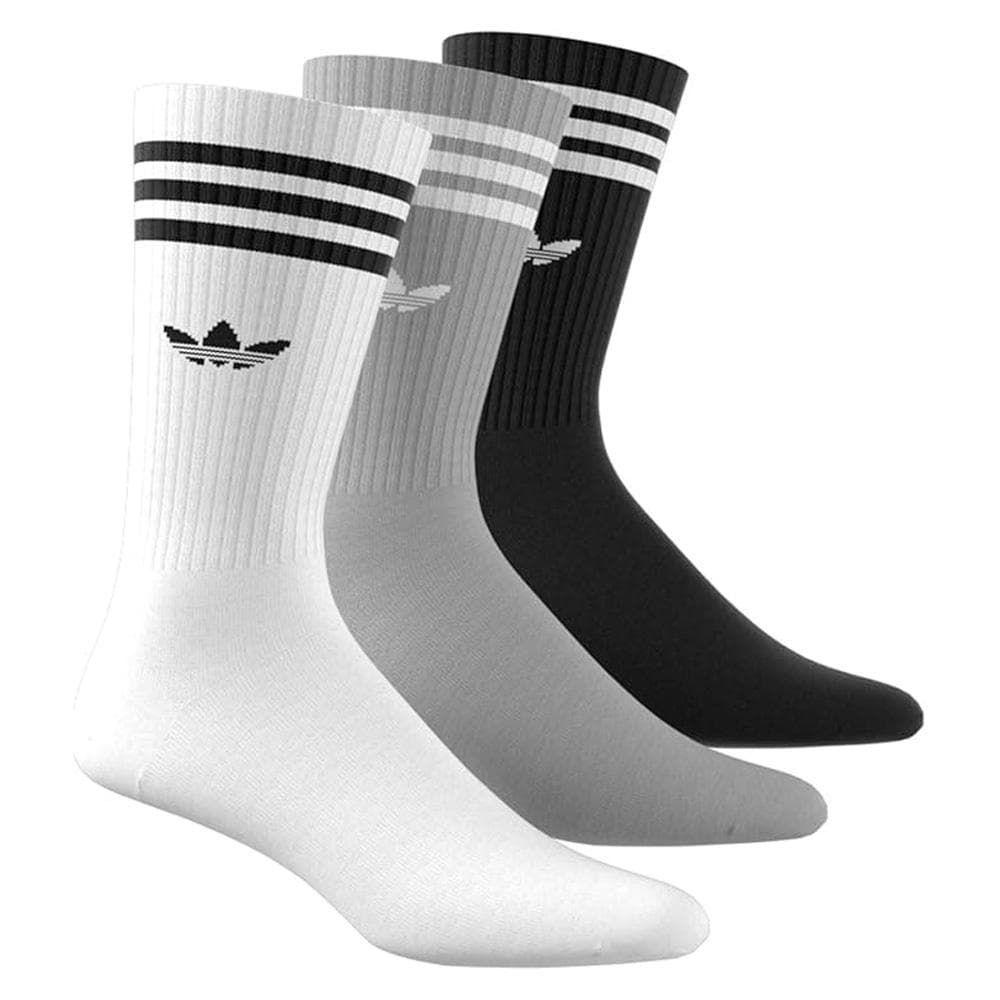 x3 Paires de Chaussettes Blanches/Grises/Noires Homme Adidas High Crew 2