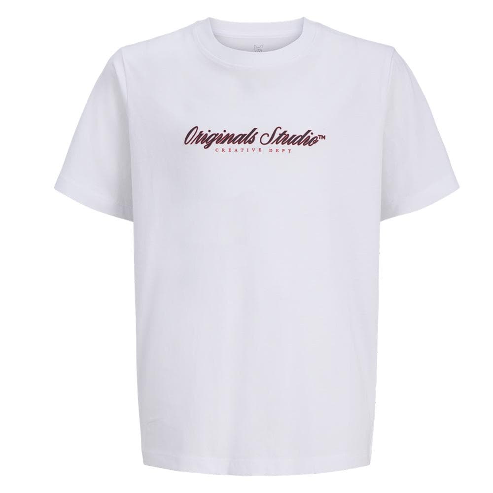 T-Shirt Blanc Garçon Jack & Jones Montauk Type Front 1