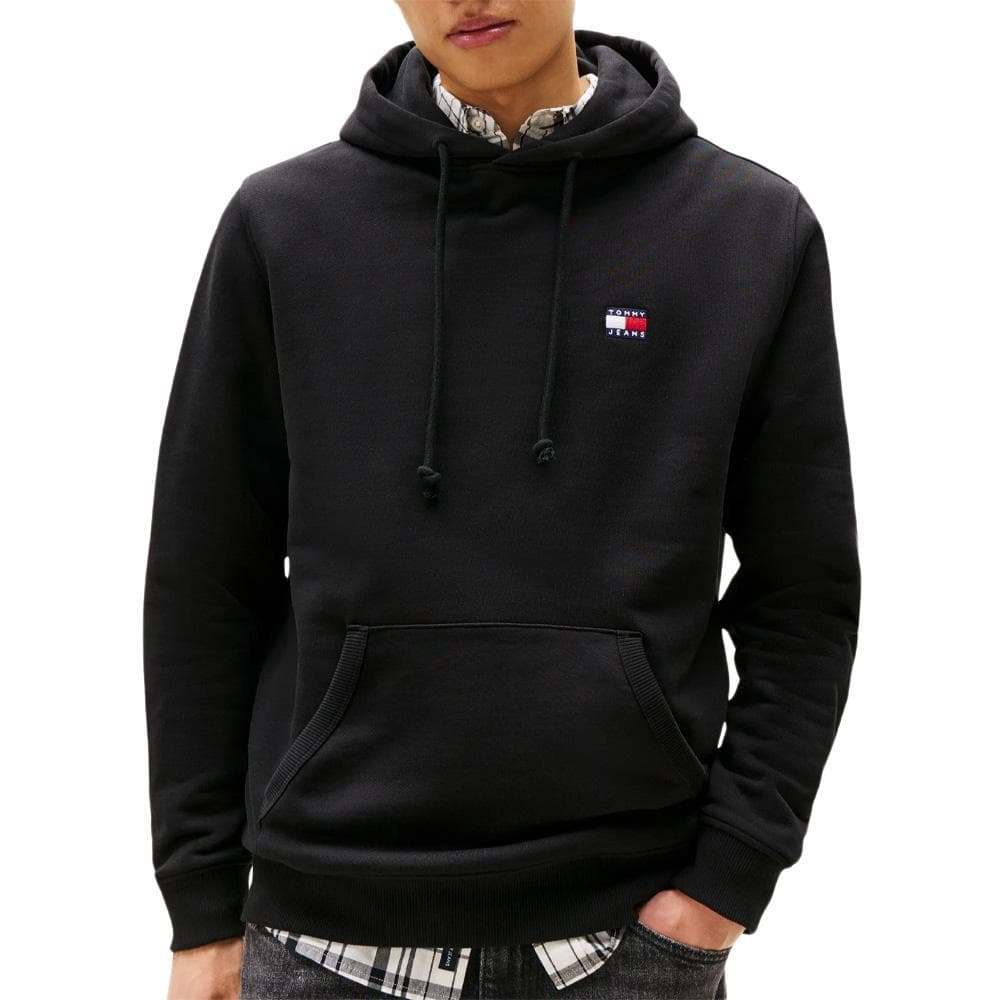 Sweat à Capuche Noir Homme Tommy Hilfiger TJM Reg Badge 1