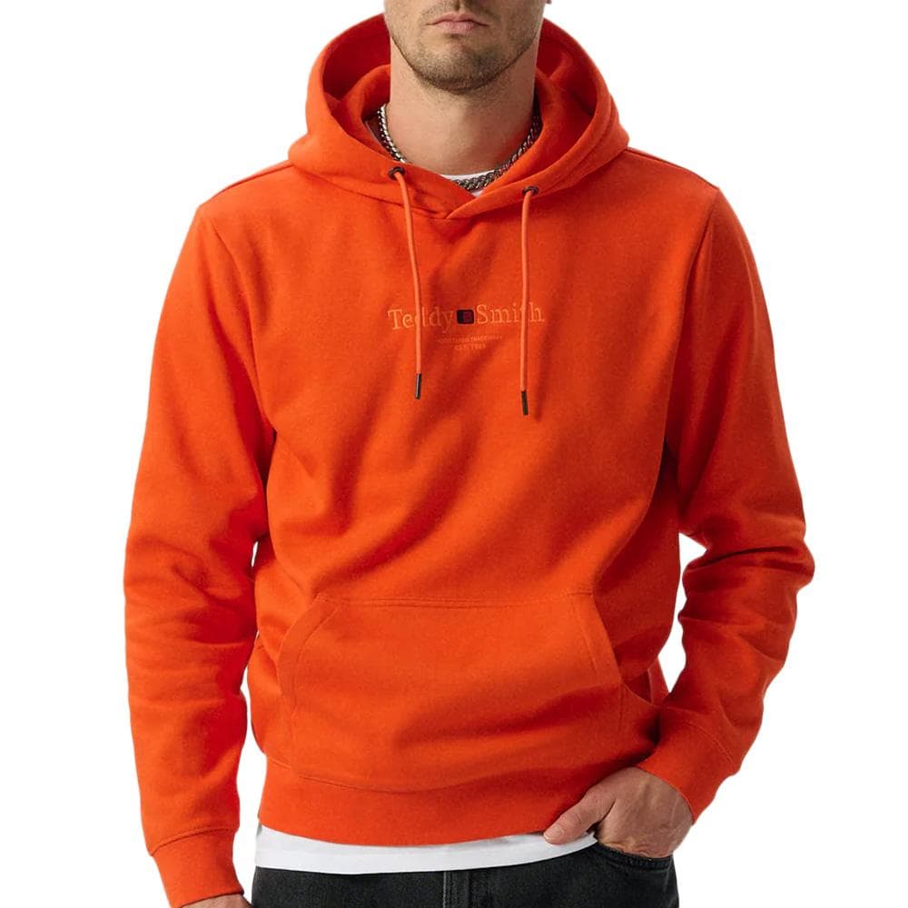 Sweat à Capuche Orange Homme Teddy Smith Jim 1