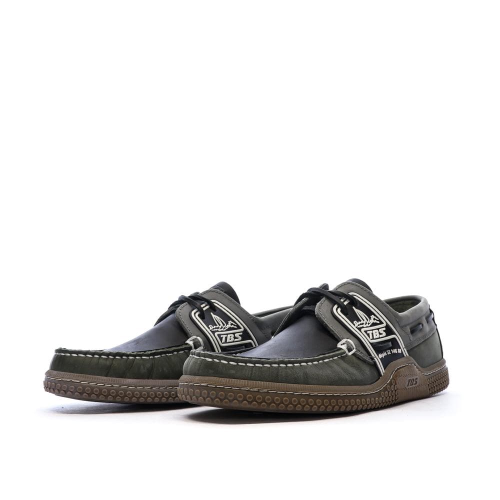 Chaussures Bateau Kaki/Noir Homme TBS GLOBEK 6