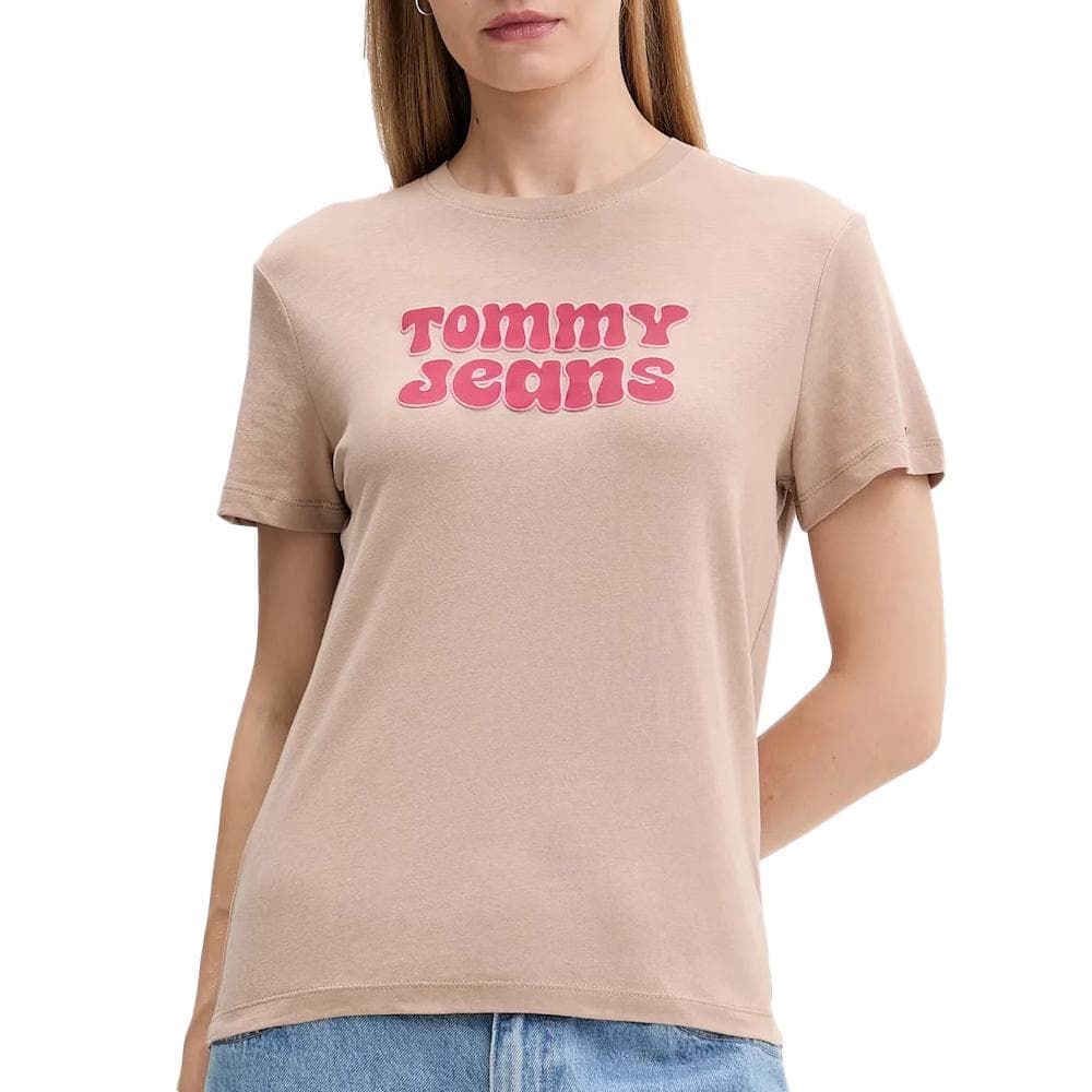 T-shirt Beige Femme Tommy Hilfiger Tjw Reg Essential 1