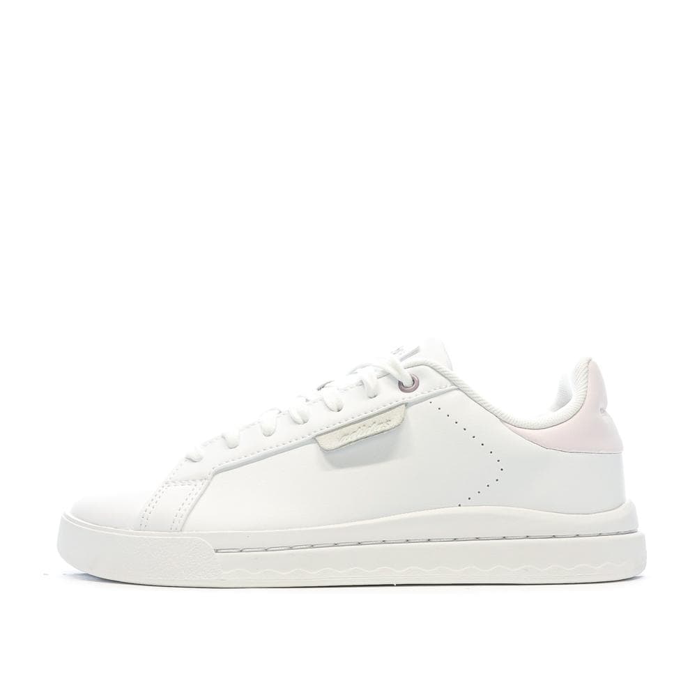Baskets Blanc/Rose Femme Adidas Court Silk 1