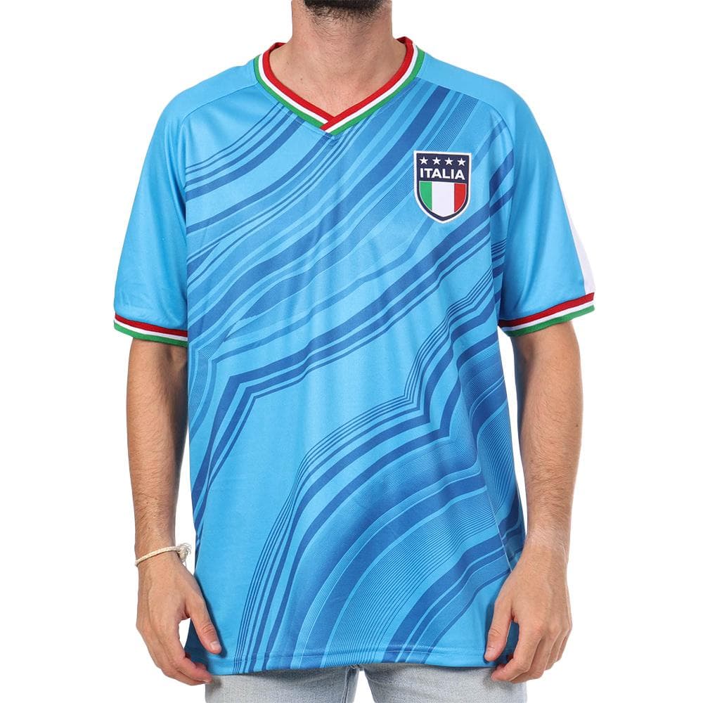 Italie Maillot Supporter Bleu Mixte Sport Zone 1