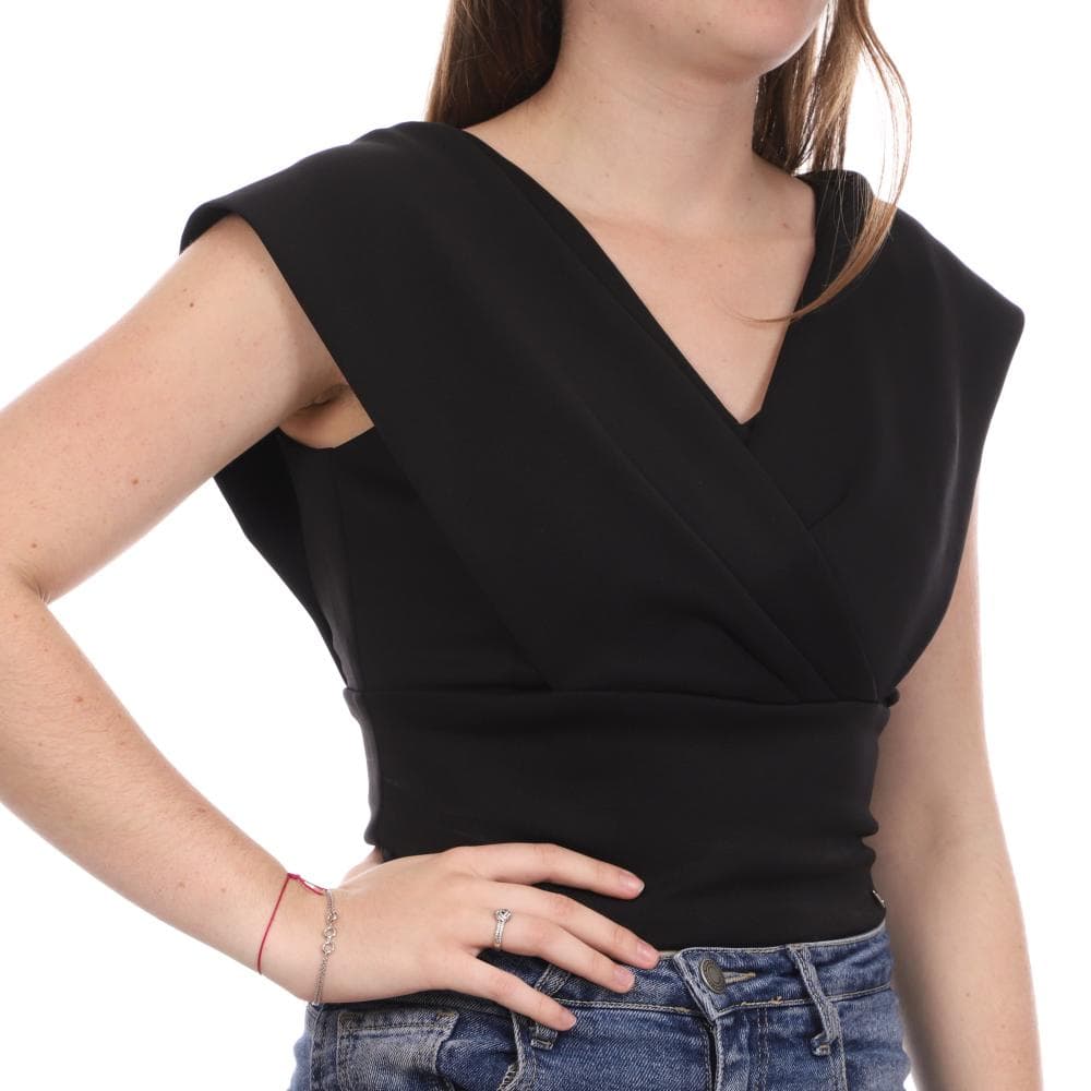 Top Noir Femme Guess Crossed 1