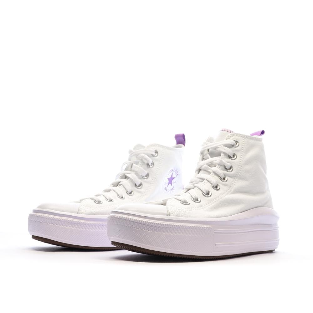 Baskets Blanches/Violettes Femme Converse All Star Move 6