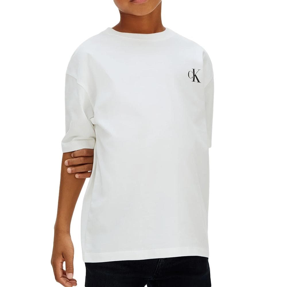 T-Shirt Manches longues Blanc Garçon Calvin Klein Jeans Bridge 1