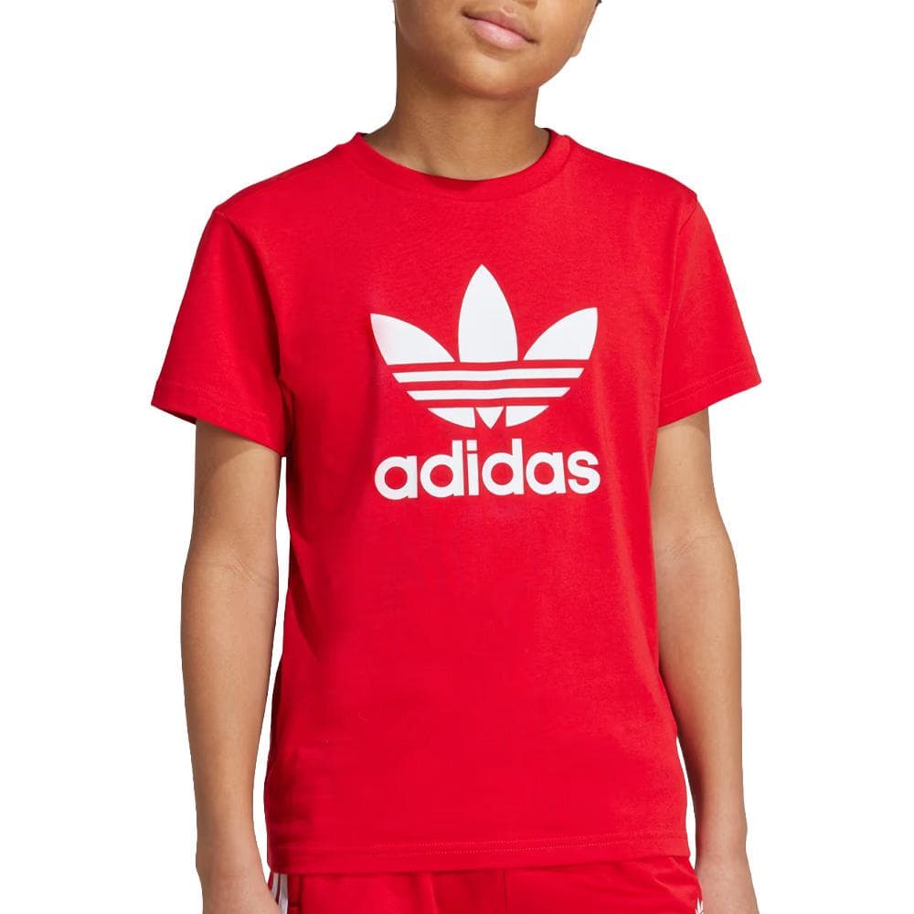 T-Shirt Rouge Mixte Adidas Trefoil 1