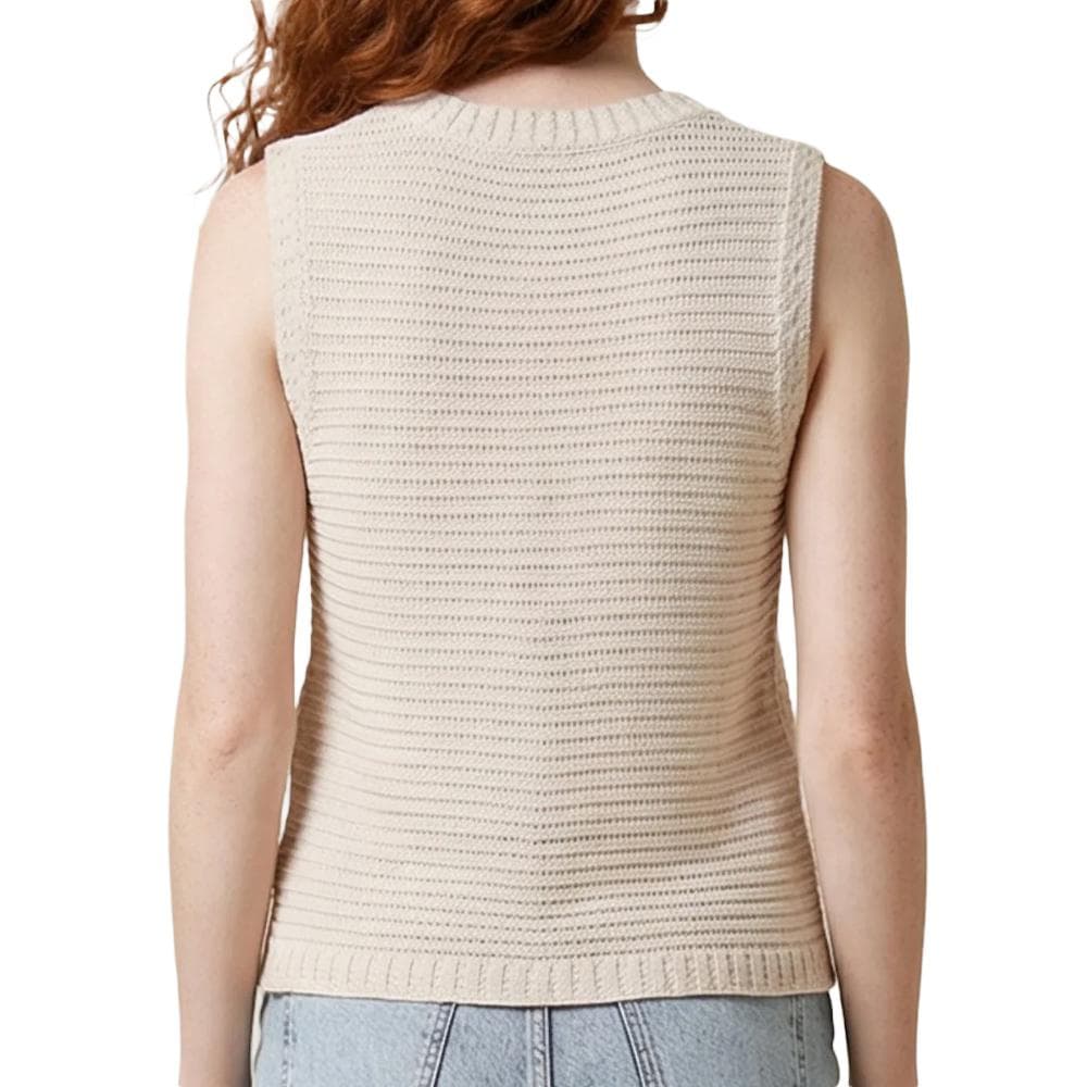 Gilet sans manches ivoire femme Morgan Coton 100% 2