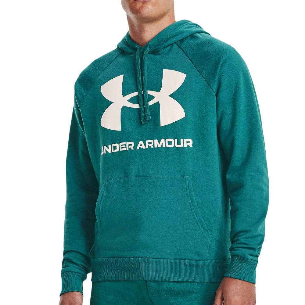Sweat à capuche Turquoise Homme Under Armour Rival Fleece 1