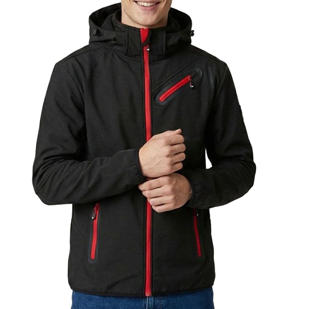 Veste Noire/Rouge Homme Paname Brothers Softshell ROBIN 1