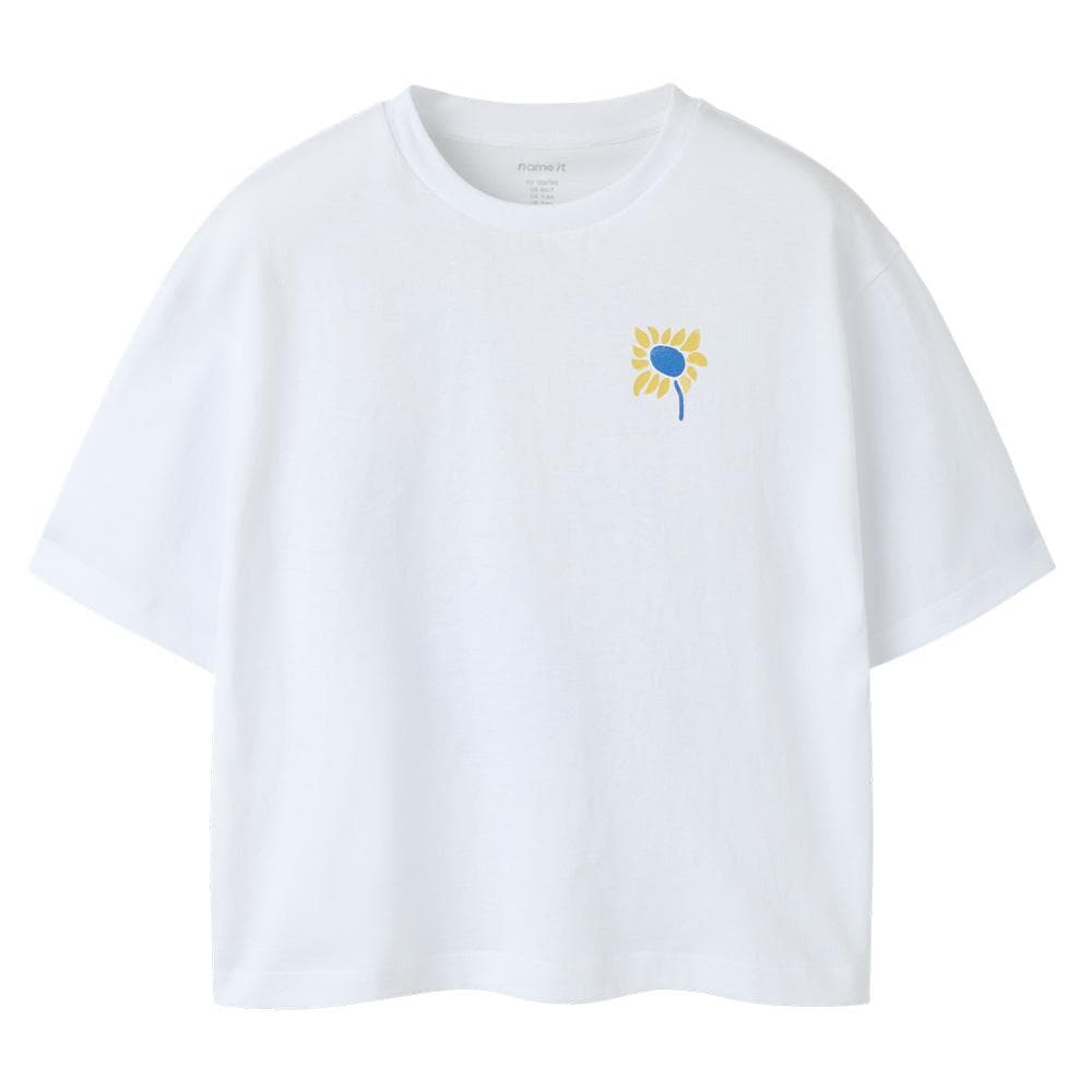 T-Shirt Blanc/Jaune Fille Name it Rlx 1