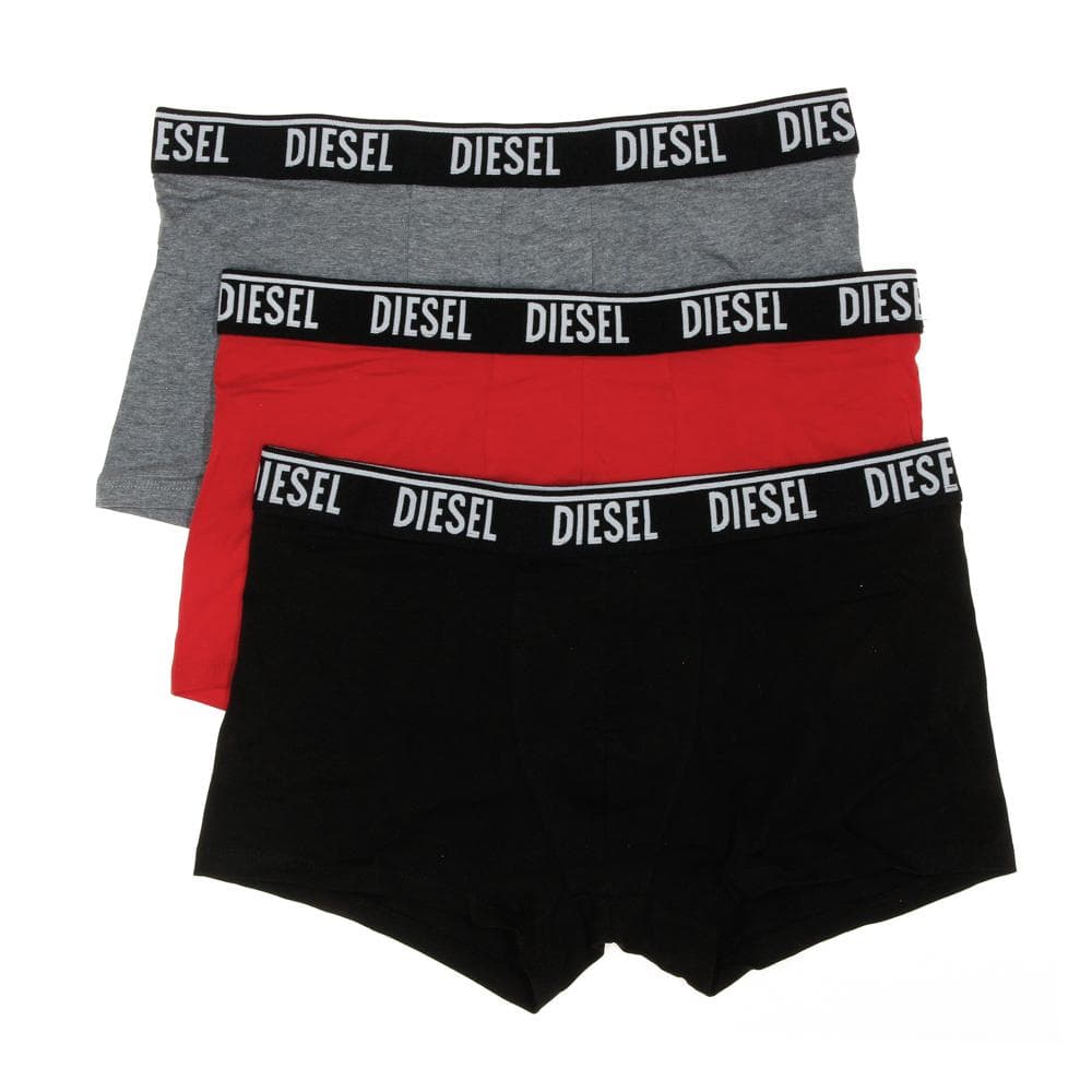 x3 Boxers Noir/Gris/Rouge Homme Diesel Shawnthreepack 1
