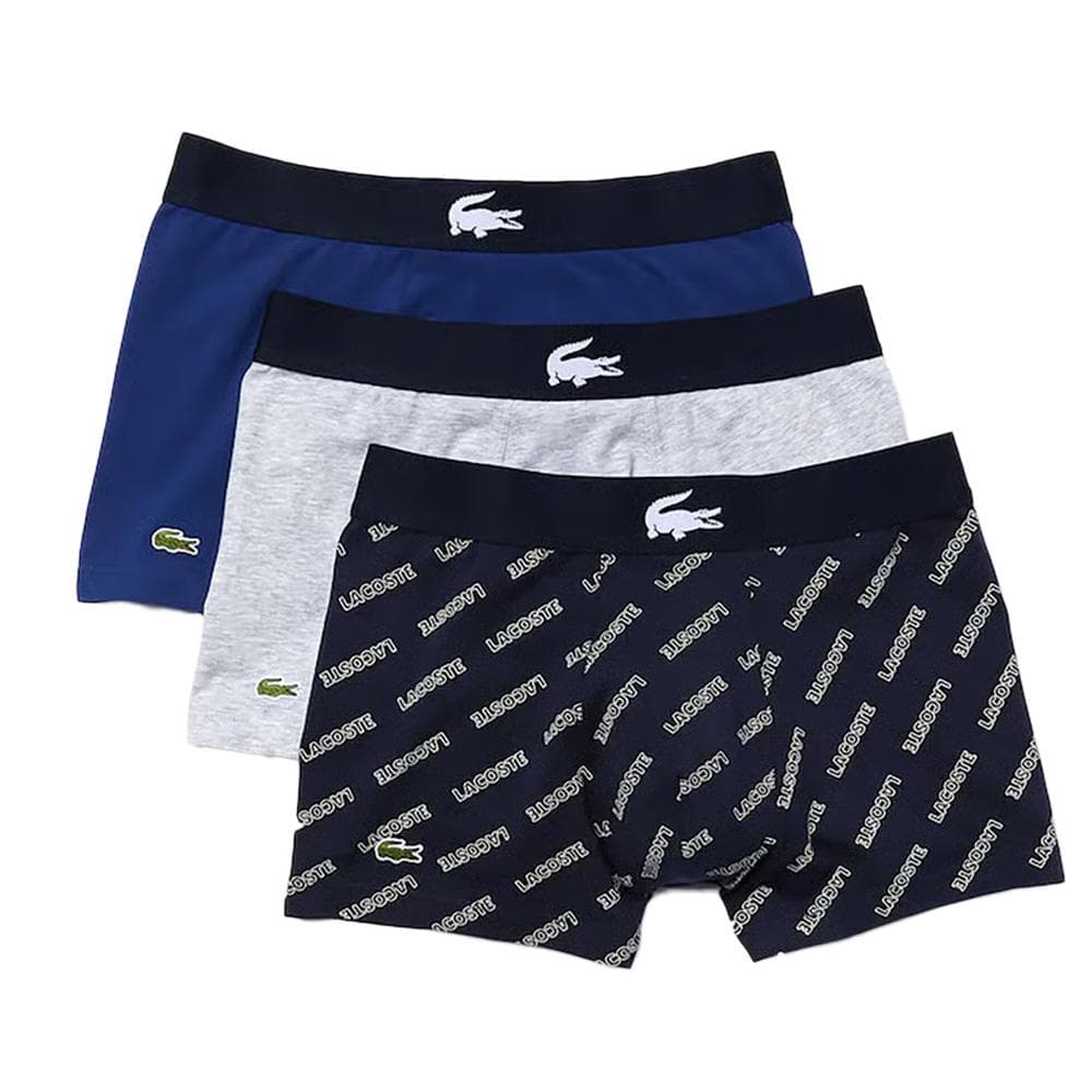 x3 Boxers Marine/Gris/Bleu Homme Lacoste 5H1774 1