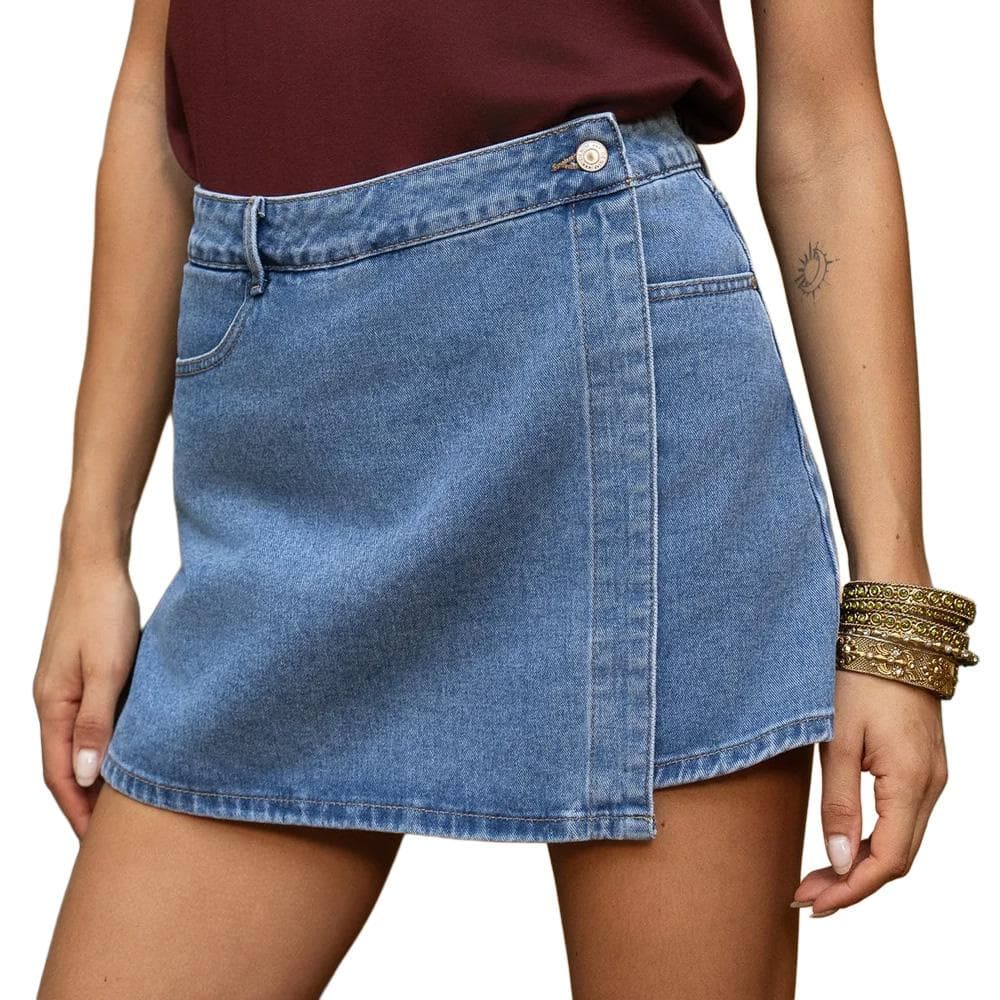 Jupe Short Bleu Clair Femme Oraije Jadene 1