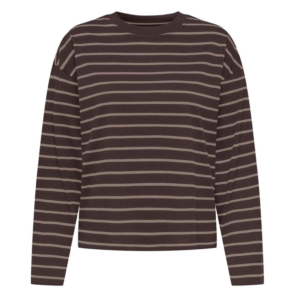 T-Shirt Manches Longues Marron Femme Only Happy 1