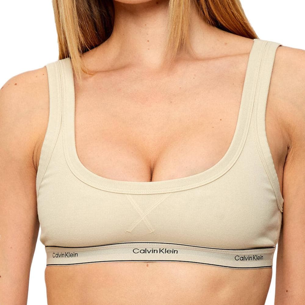 brassière Beige Femme Calvin Klein Jeans Unlined 1