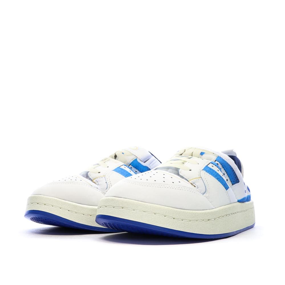 Baskets Blanches/Bleu Homme Adidas Puffylette 6