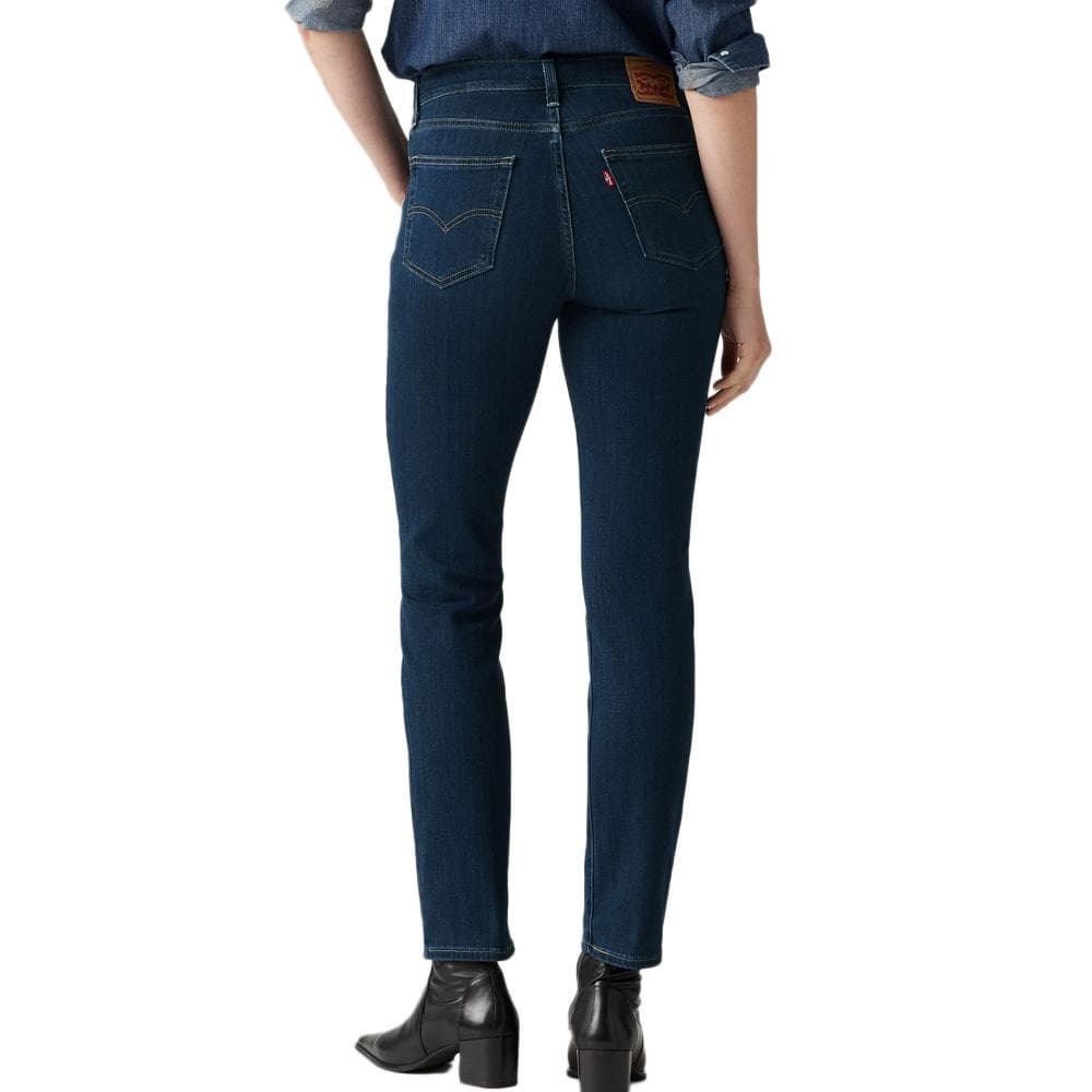 Jean 724 Bleu Femme Levi's High Rise Straight Dark In 2