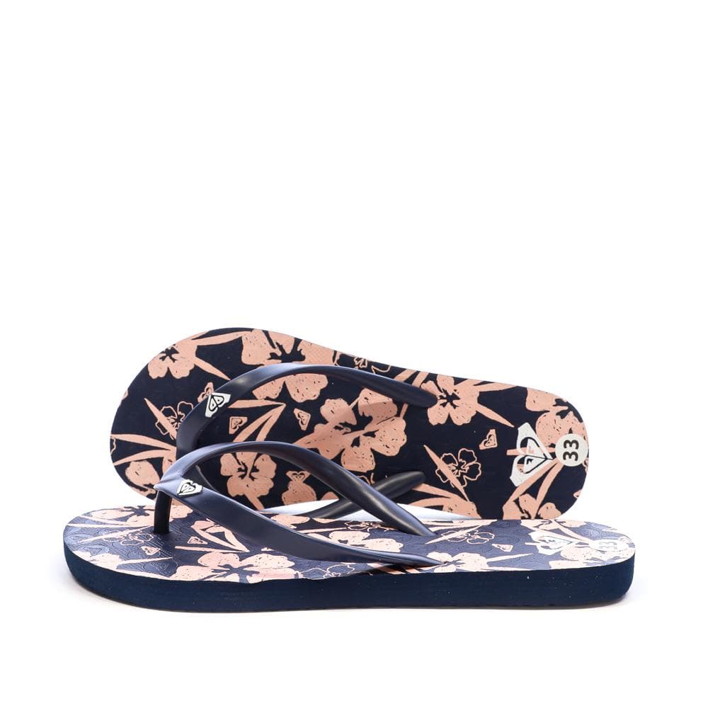 Tong Marine à fleurs Fille Roxy The Sea Vanille 1