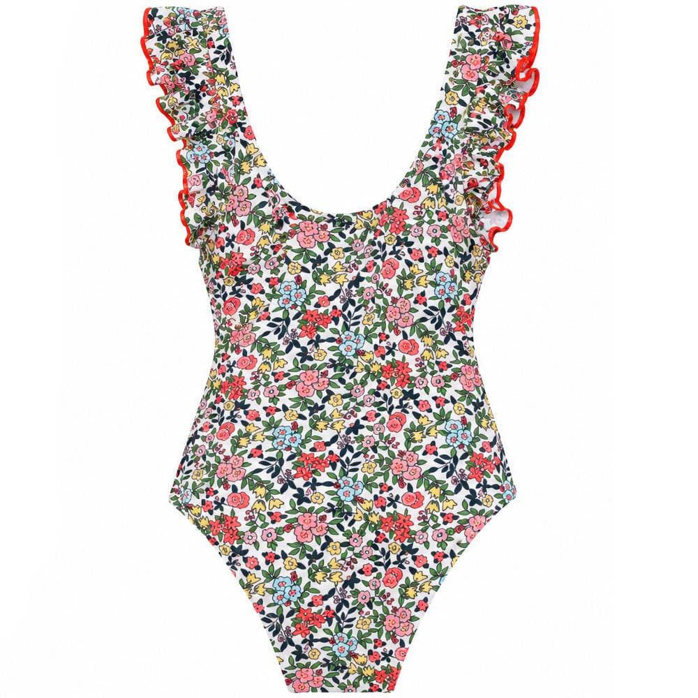 Maillot de bain Blanc/Vert Fille Ninon Lagon Bleu Ninon 1